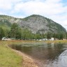 Flateland Camping - Fluss am Campingplatz.