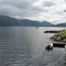 Sauda Fjord Camping - Ausblick von unserem Zelt aus