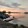 Munkebergs Camping, Stugor & Vandrarhem - Sonnenuntergang am See, der zum Baden einlädt