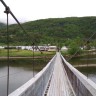 Misvær Camping - Ansicht von der Hängebrücke 