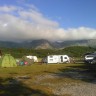 Sandnessjøen Camping - Blick zu den "Sieben Schwestern"