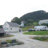 Kalvåg Camping - Blick vom Platz Richtung Strasse