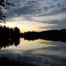 Nya Skogsgården - Sonnenuntergang hinterm See