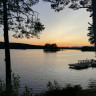 Strömsnäs Camping - seeblick am abend