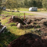 Stokmarknes Camping - Die Hälfte des Platzes ist Baustelle, da der Platz geebnet wird.