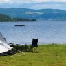 Sveastranda Camping - Tent area by lake Mjøsa