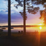 Marjoniemi Camping - Sunset by the beach 