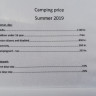 Grundarfjörður Camping - Price list 