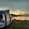 Hekshusstranda Camping - Views from the camper to the lake 