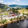 Reiårsfossen Camp - View to Reiårsfossen Camp 2012