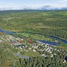 Vasetdansen Camping - aerial view of the campsite