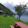 Holmevik Camping - Ausblick vom Wagen aus