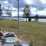 Caravan Club Sollerön - uitzicht op het meer