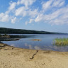 Tisarstrands Camping - Badestelle früh