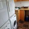 Sildpollnes Sjøcamp - Küche mit Waschmaschine und Trockner