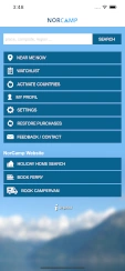 NorCamp - IOS App Menu